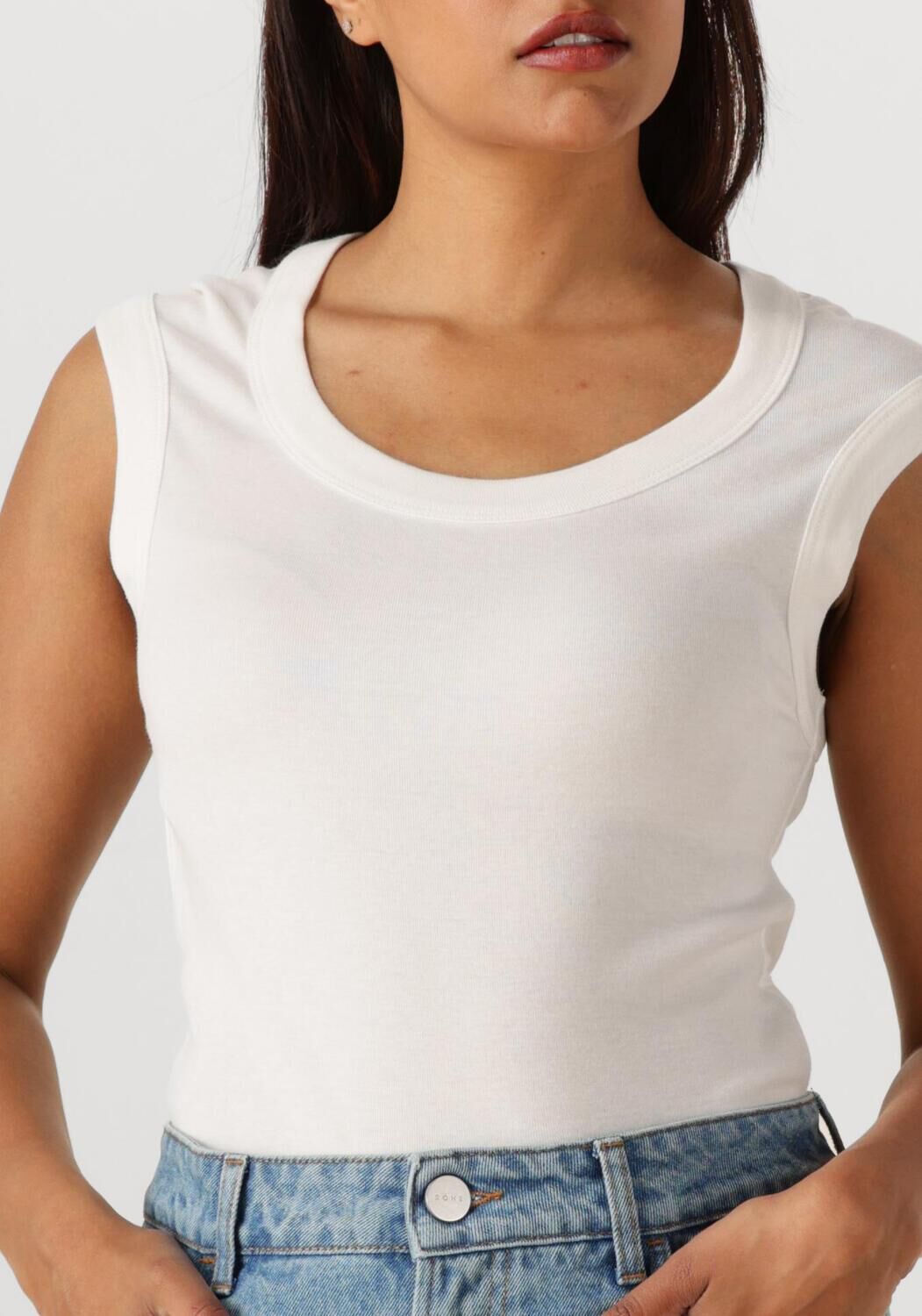 Ecru CLOSED T-shirt CAP SLEEVE T SHIRT - large