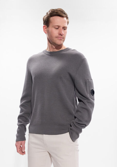 Grijze CP COMPANY Trui KNITWEAR CREW NECK IN RE WOOL - large
