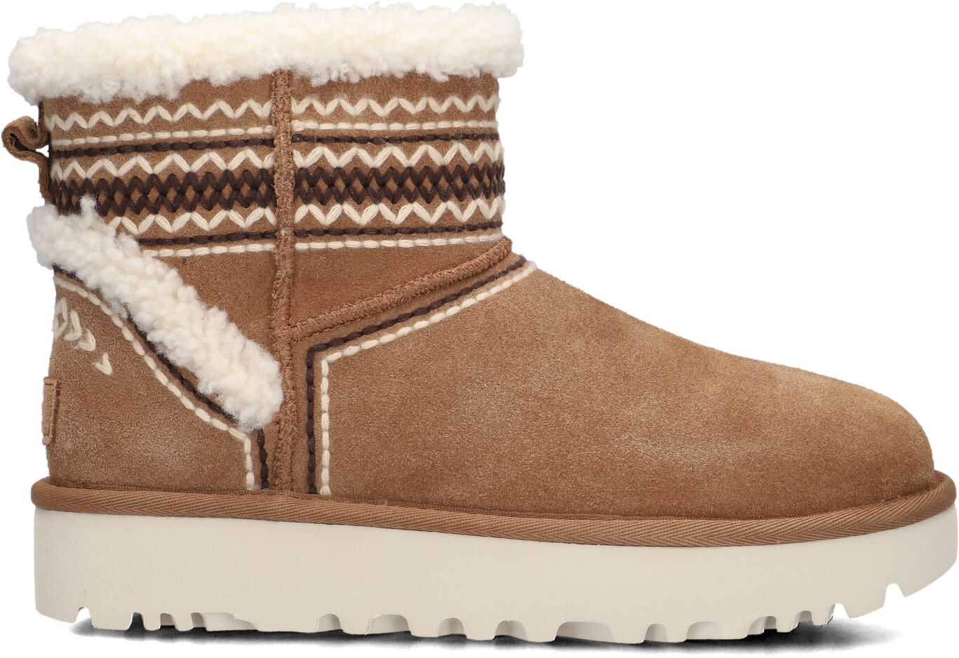 UGG Vachtlaarzen Dames Classic Mini Atherson, Maat: 36, Materiaal: Suède, Kleur: Cognac