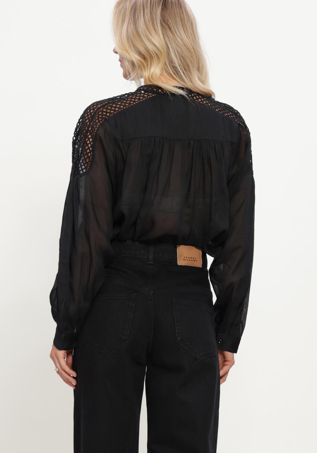 Zwarte ISABEL MARANT Top POLDA TOP - large