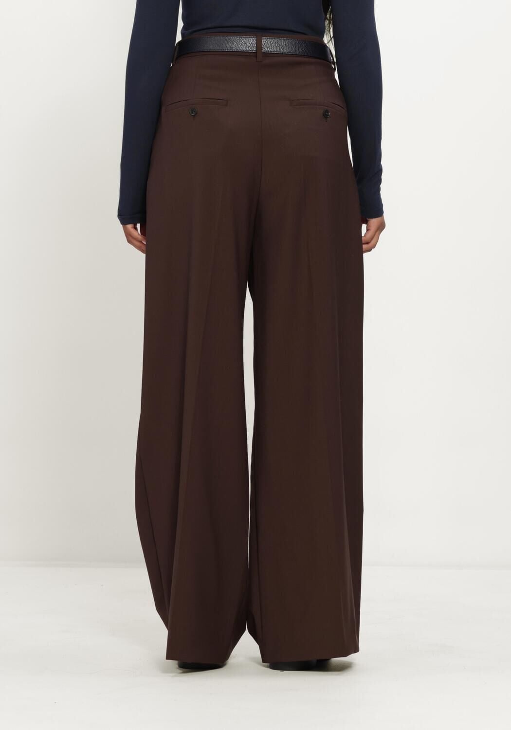 Bruine MAX MARA Wijde broek WKDADELFI - large