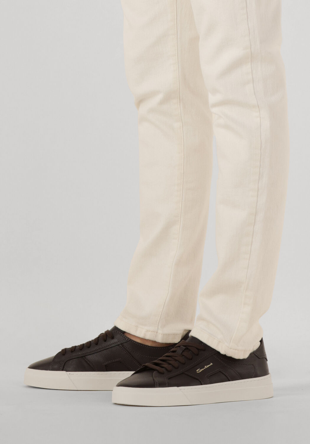 Bruine SANTONI Lage sneakers 21967 - large