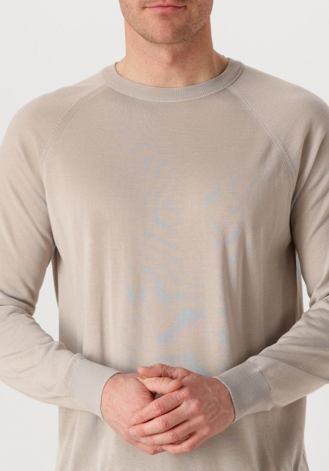 Beige FILIPPO DE LAURENTIIS Trui G COLLO ML RAGLAN R MERINO - large