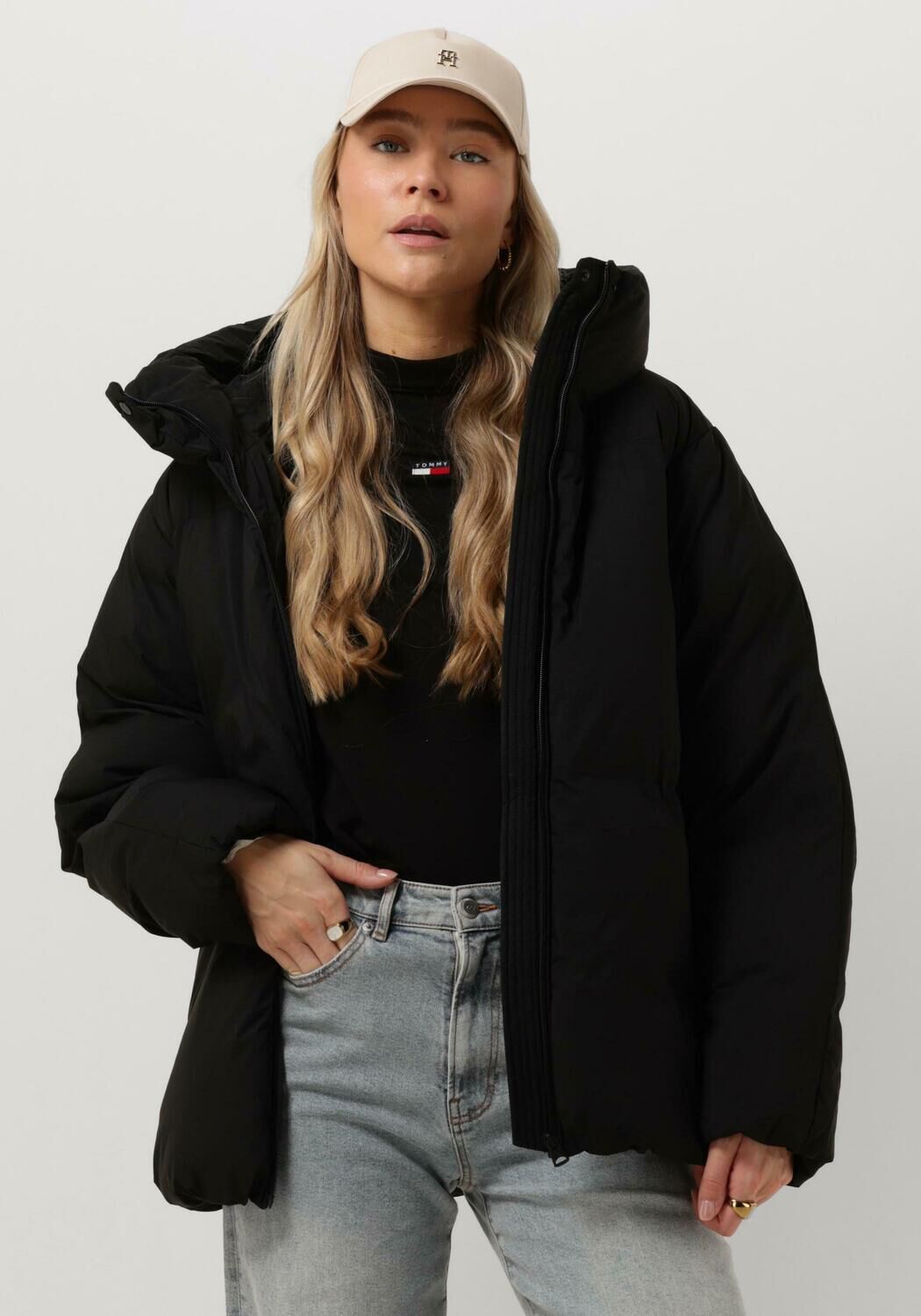 Elvine Gewatteerde Jas Dames Maddie, Maat: L, Kleur: Zwart