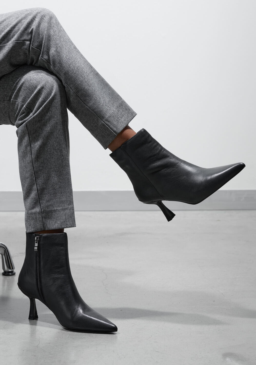 Zwarte STEFANO LAURAN Enkellaarsjes BOTIN - large