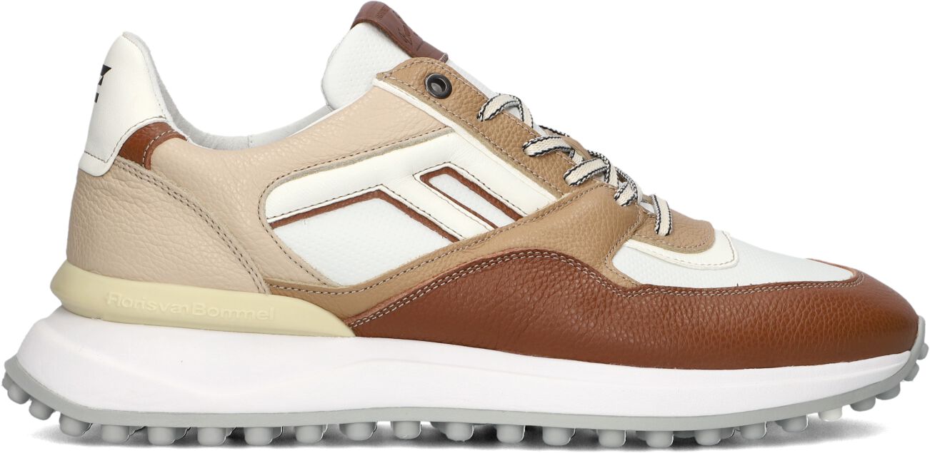 Floris van Bommel Lage Sneakers Heren Sfm-10139, Maat: 46⅔, Materiaal: Leer, Kleur: Cognac