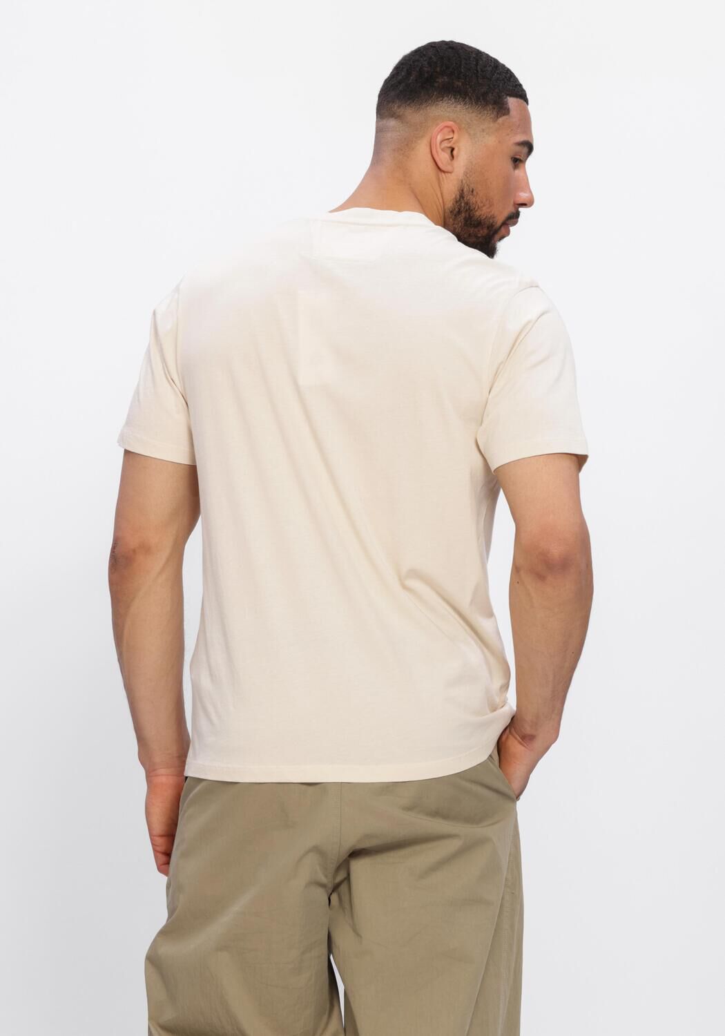 Beige CP COMPANY T-shirt 30/1 JERSEY SHORT SLEEVE LOGO PATCH T-SHIRT - large
