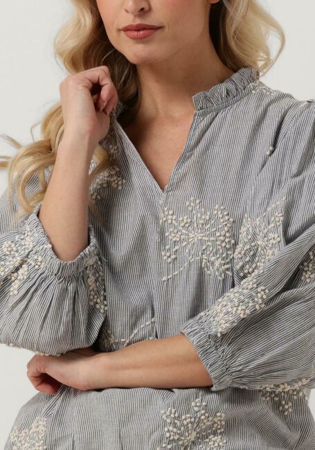Gebroken wit SUMMUM Top TOP HEAVY EMBROIDERY STRIPE - large