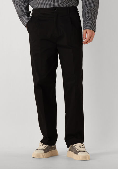 Zwarte OLAF HUSSEIN Pantalon REGULART PLEATED PANT - large