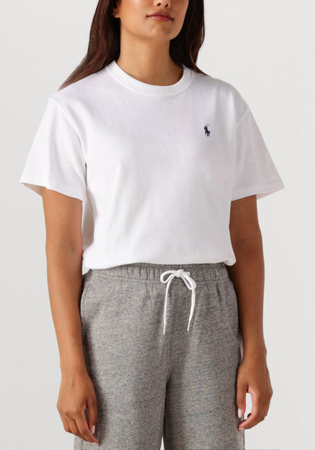Witte RALPH LAUREN T-shirt HW SS TEE-SHORT SLEEVE-T-SHIRT - large