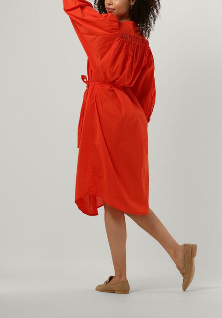 Oranje SUMMUM Midi jurk DRESS COTTON VOILE - large