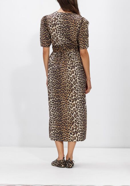 Multi GANNI Maxi jurk PRINTED COTTON TIE STRAP MIDI DRESS - large