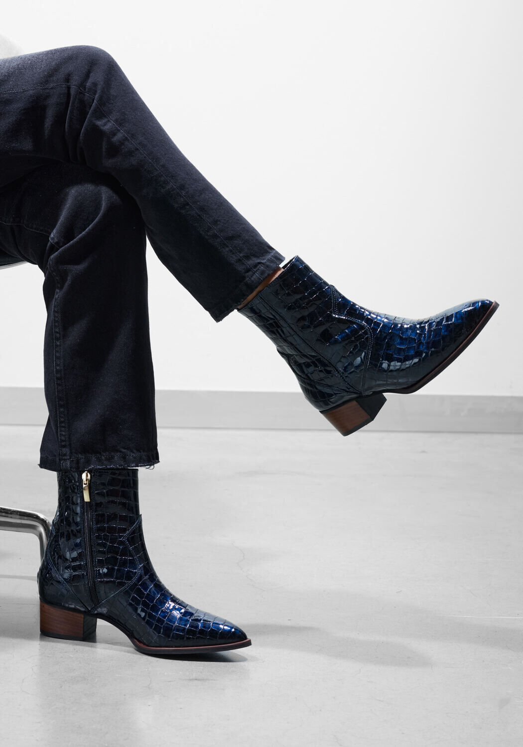 Blauwe LINA LOCCHI Enkellaarsjes 3231 - large