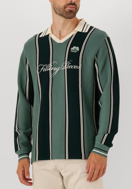 Donkergroene FILLING PIECES T-shirt KNIT FOOTBALL JERSEY - large