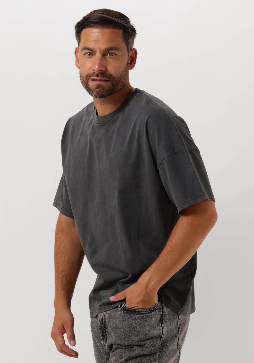 American Vintage T-Shirt Heren Fizvalley Men, Maat: M/L, Kleur: Donkergrijs