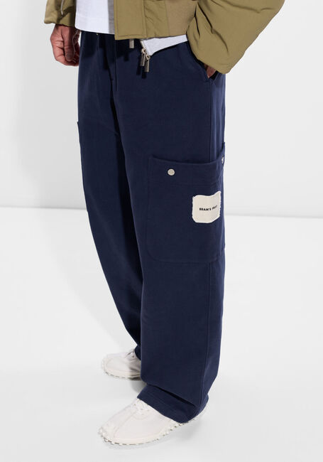 Donkerblauwe BRAM'S FRUIT Cargobroeken SIDE POCKET TROUSERS - large