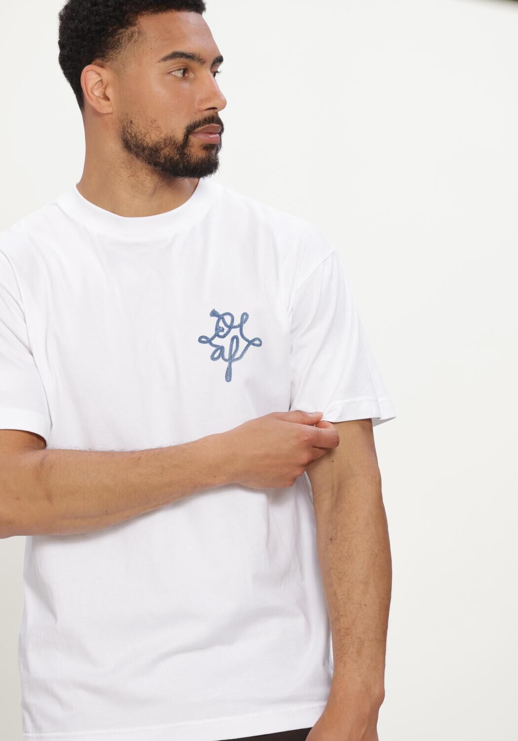 Witte OLAF HUSSEIN T-shirt LASSO MONOGRAM TEE - large