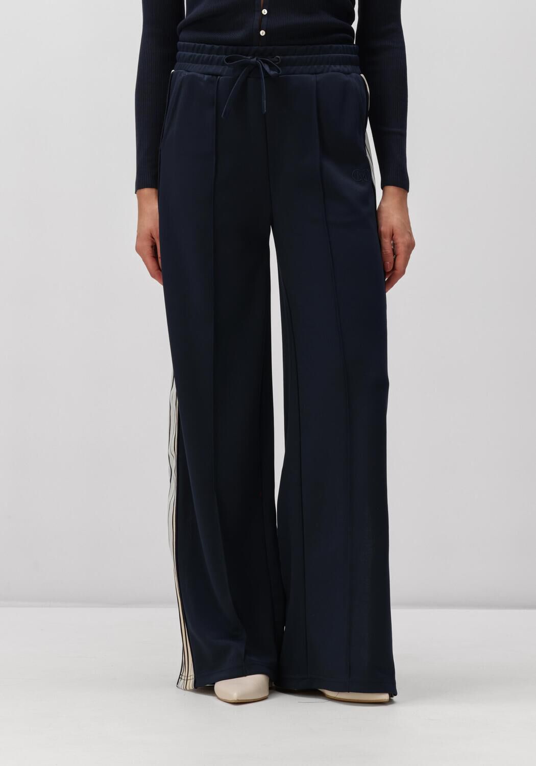 Copenhagen Muse Wijde Broek Dames Cmada-sweatpants, Maat: XL, Kleur: Donkerblauw afbeelding 1
