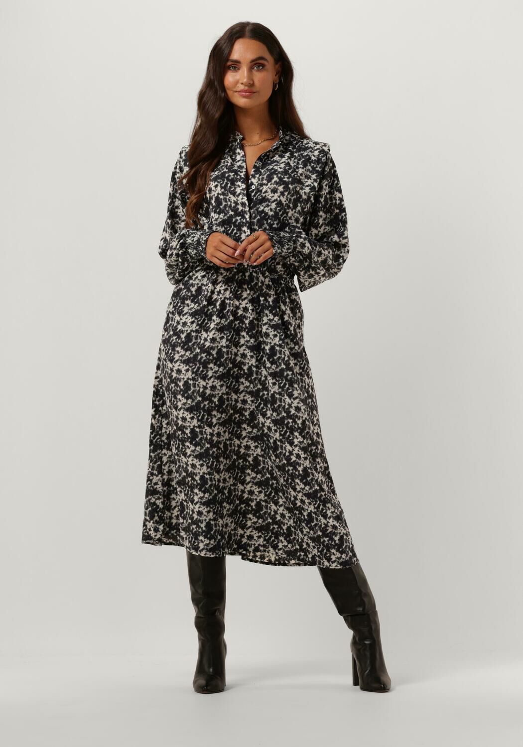 Co'Couture Midi Jurk Dames Baila Wing Shirt Dress, Maat: S, Kleur: Grijs