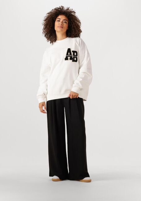 Witte ANINE BING Sweater MILES OVERSIZED SWEATSHIRT LETTERMAN - large