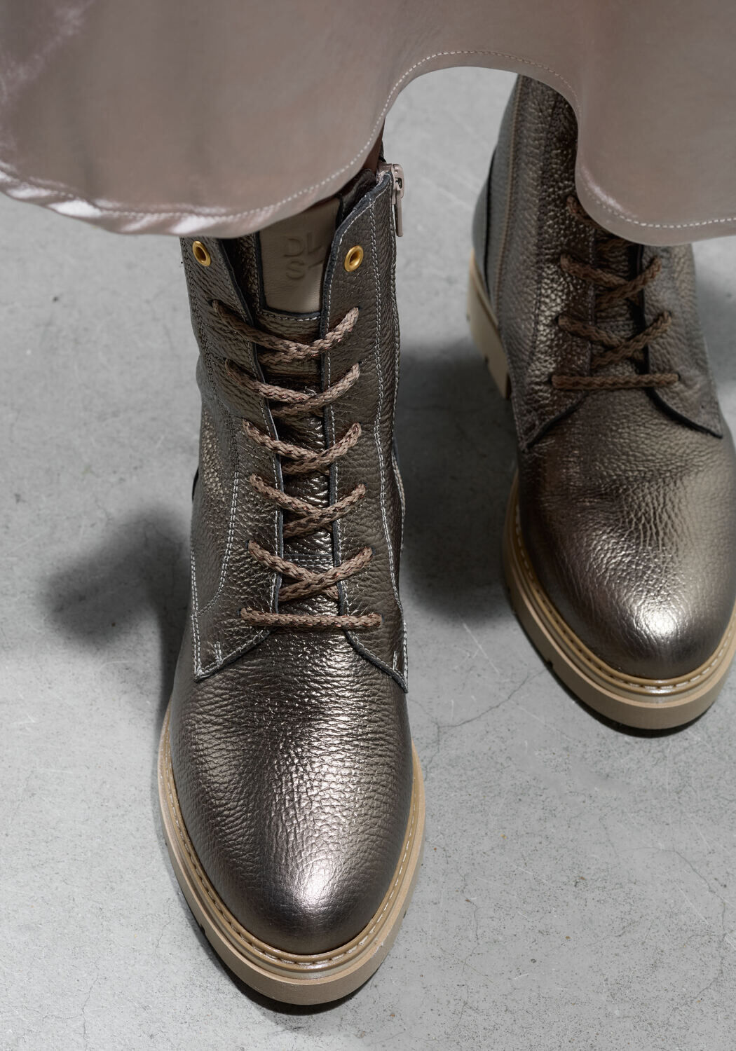 Gouden DL SPORT Veterboots 6376 - large