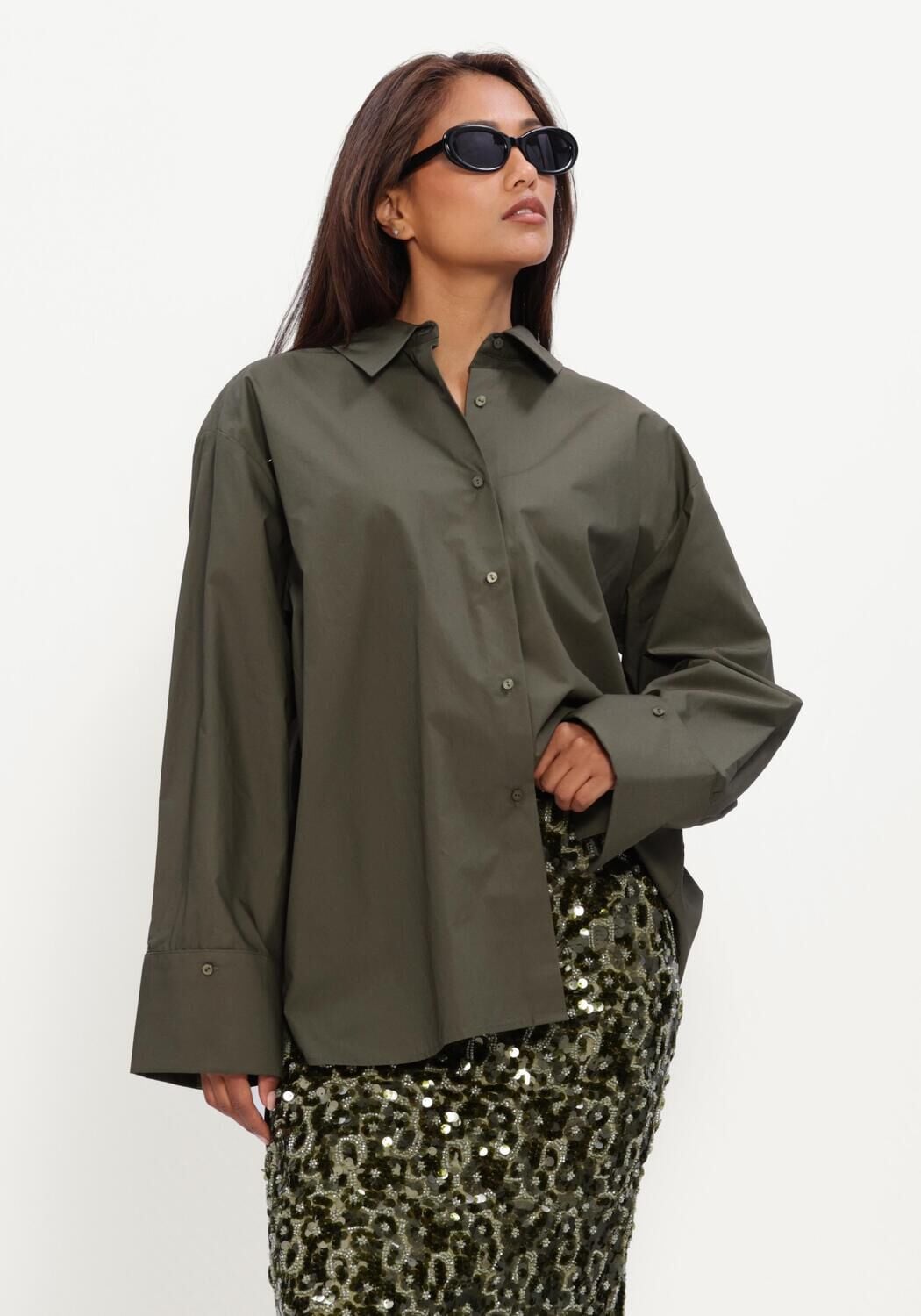Groene HERSKIND Tops & T-shirts INGA SHIRT - large