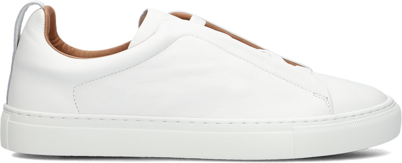 Nokwol Lage Sneakers Heren Connor, Maat: 41, Materiaal: Leer, Kleur: Wit