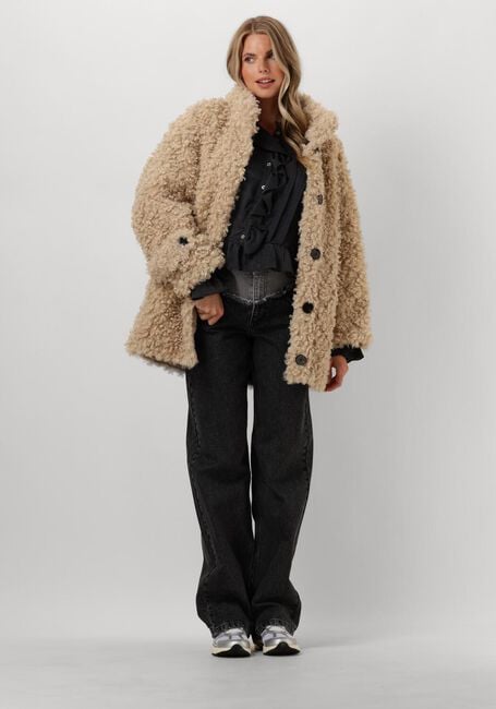Beige CO'COUTURE Teddy jas TEDDY MIX JACKET - large