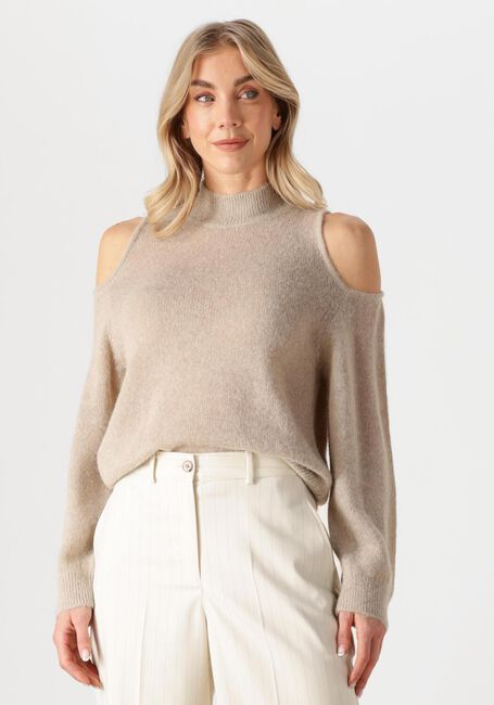 Taupe DANTE6 Trui AVIEL OPEN SHOULDER SWEATER - large