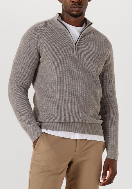 Taupe GENTILUOMO Trui TURTLE ZIP - large