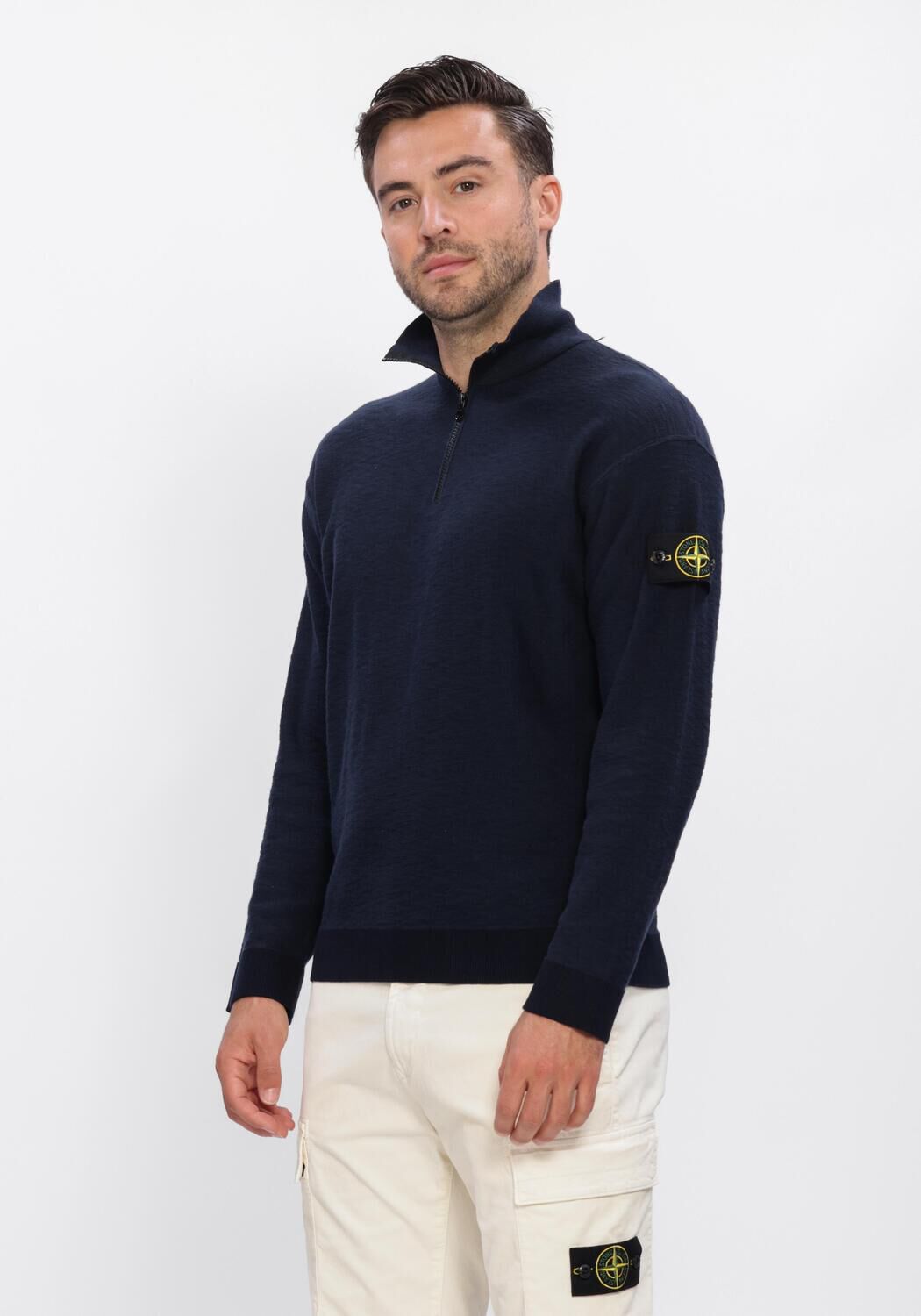 Donkerblauwe STONE ISLAND Polo LS POLO S01B0 - large
