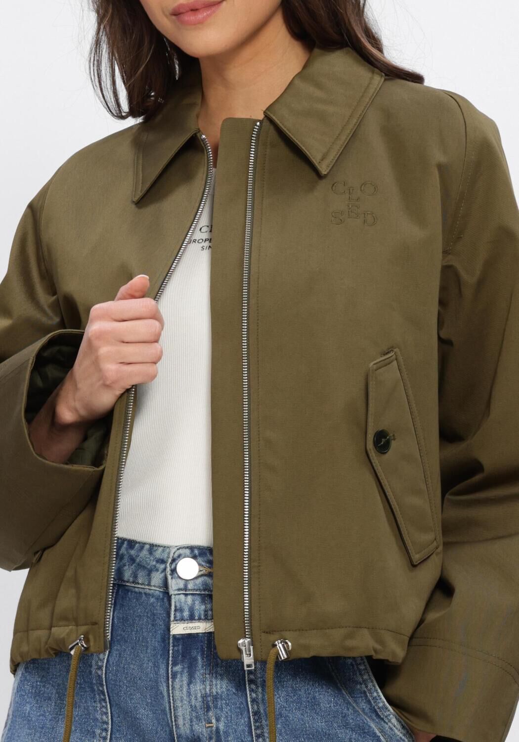 Khaki CLOSED Gewatteerde jas SPORTIVE BLOUSON - large