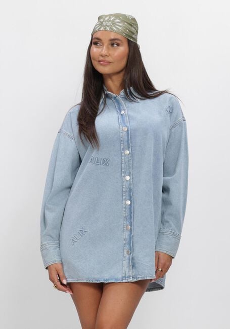 Lichtblauwe ALIX THE LABEL Blouses LADIES WOVEN ALIX DENIM BLOUSE - large