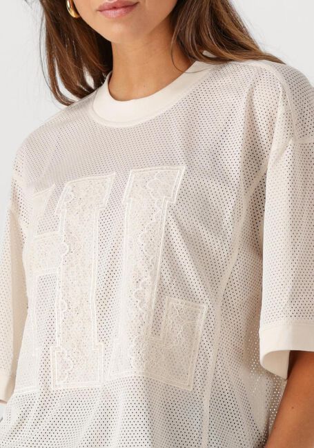 Gebroken wit HAUTE L'AMITIÉ Top DRIFT HL LACE TEE - large