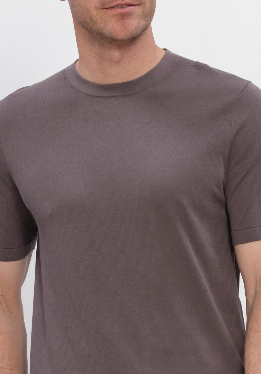 Taupe PROFUOMO Polo T-SHIRT CREW NECK SS AERO EASE - large