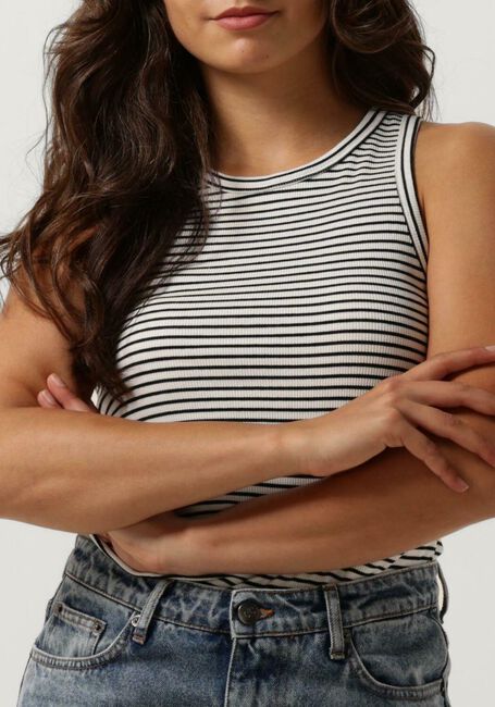Witte CO'COUTURE Top SARA STRIPE RIB TANK TOP - large