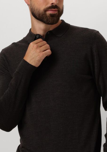 Bruine PROFUOMO Polo POLO LONG SLEEVE - large