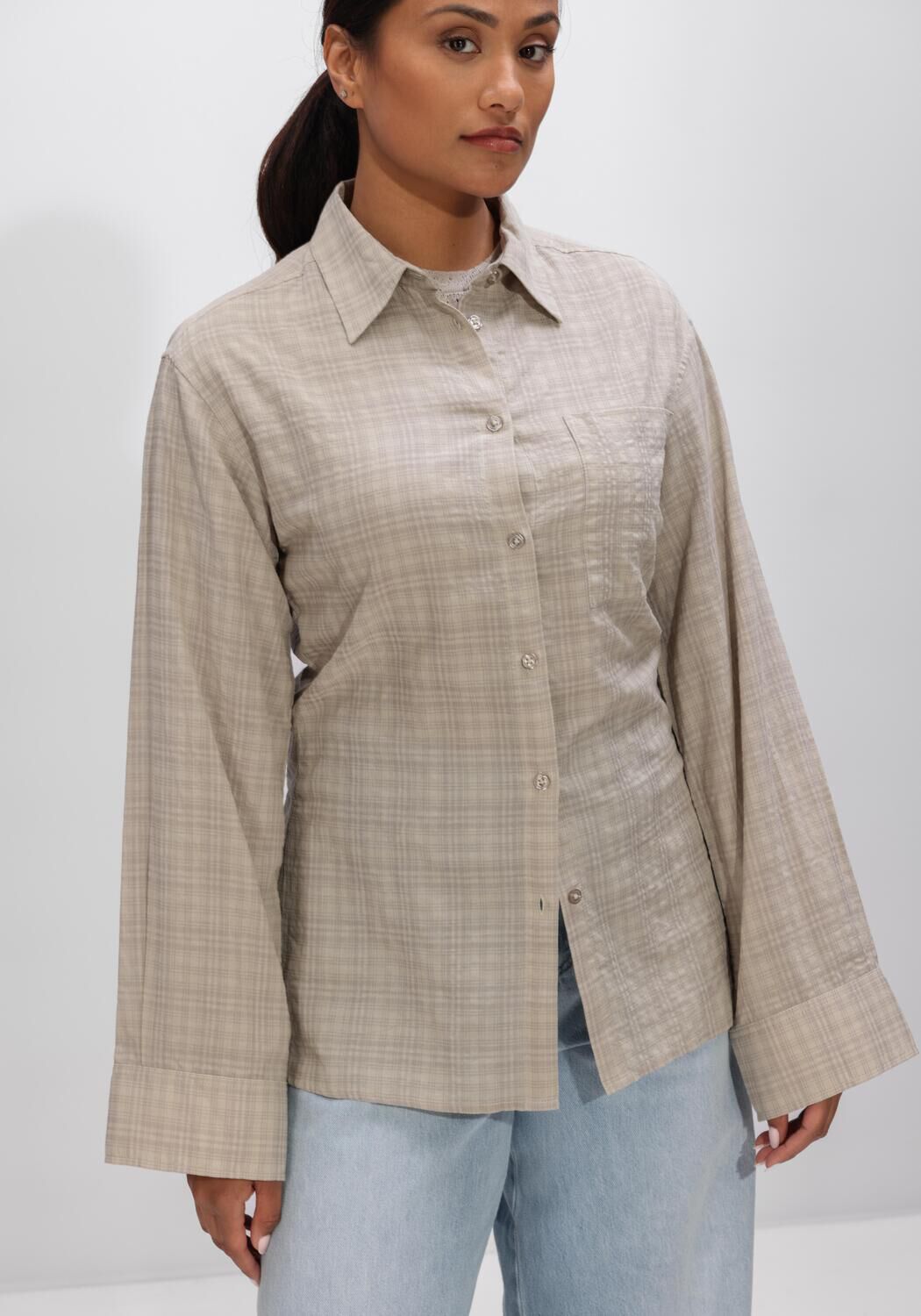 Zand OLAF HUSSEIN Blouses CHECKED FITTED SHIRT - large