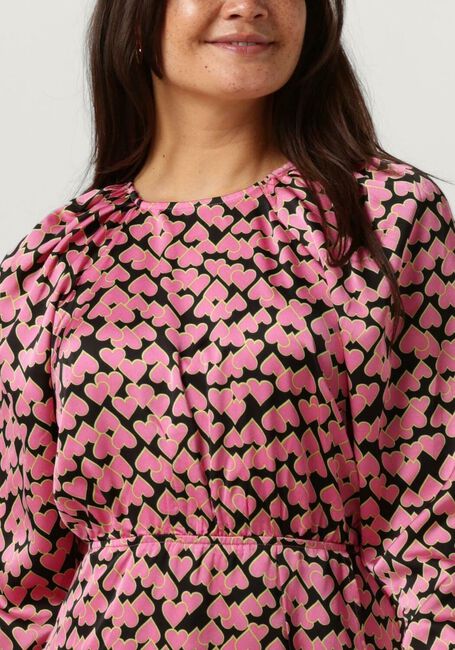 Roze CO'COUTURE Midi jurk FLASHY HEART DRESS - large