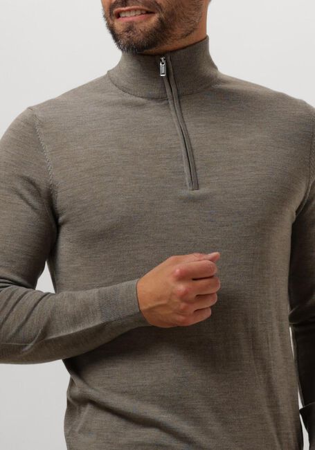 Groene PROFUOMO Trui PULLOVER HALF ZIP - large