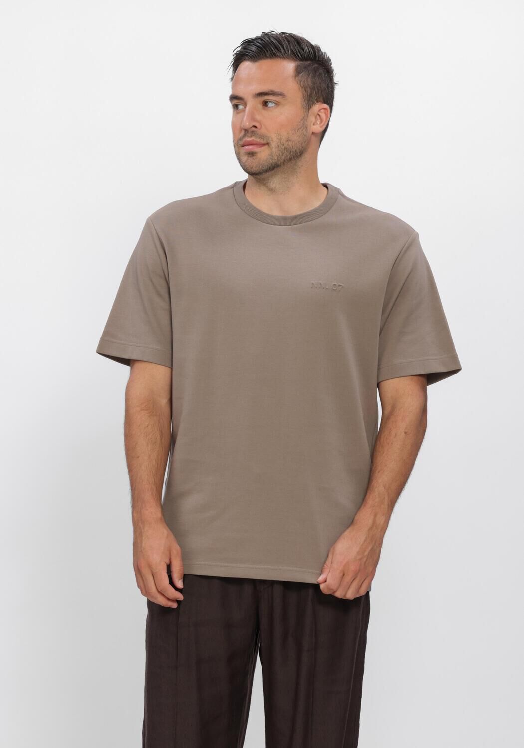 Beige NN.07 T-shirt NAT SS LOGO TEE 3457 - large