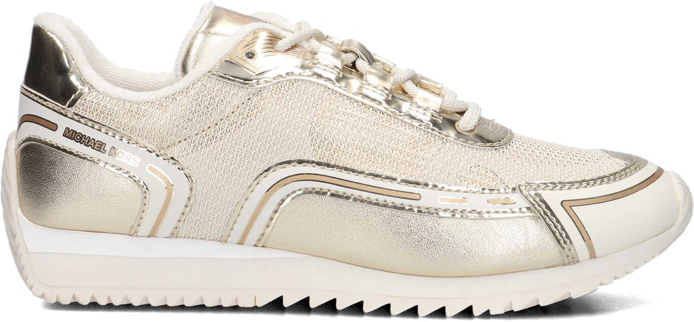 Michael Kors Lage Sneakers Dames Byrdie Trainer, Maat: 38,5, Materiaal: Leatherlook, Kleur: Goud