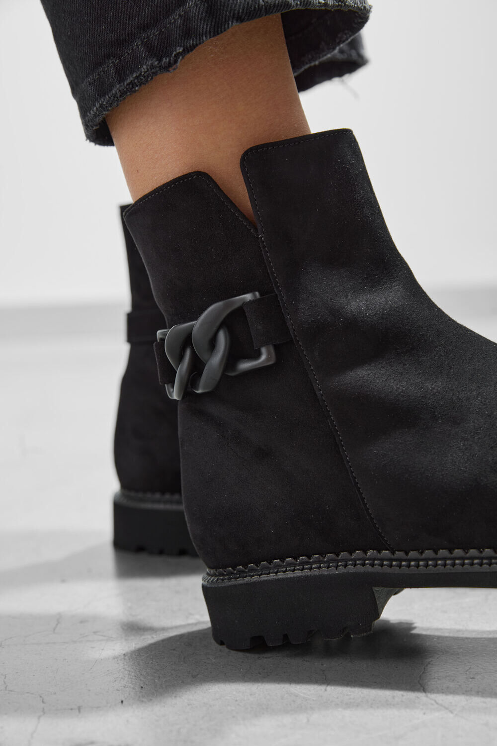 Zwarte BRUNATE Enkellaarsjes 18271 - large