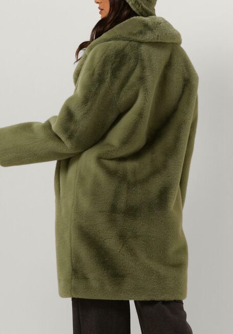 Groene STAND STUDIO Faux fur jas CAMILLE COCOON COAT - large