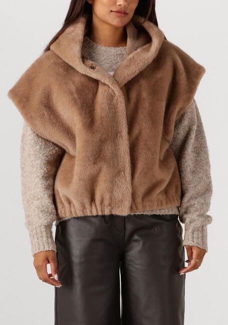 Bruine STUDIO AR Faux fur jas OLENA - large