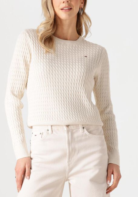 Gebroken wit TOMMY HILFIGER Trui CO CABLE FINE CG - large