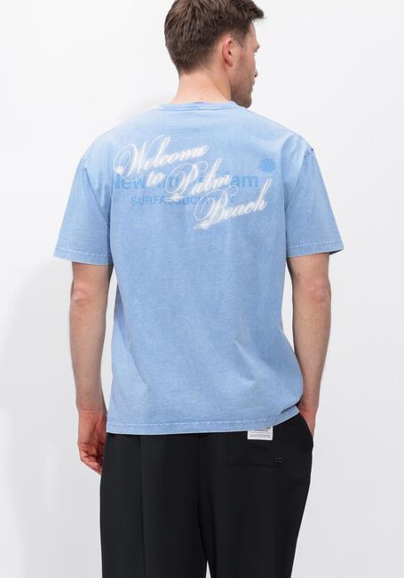Lichtblauwe NEW AMSTERDAM SURF ASSOCIATION T-shirt WELCOME TO PALM BEACH TEE BLUE - large