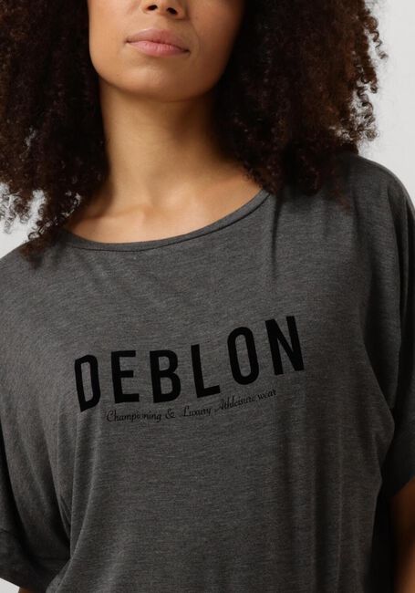 Grijze DEBLON SPORTS T-shirt VIOLA TOP SHORT SLEEVE - large