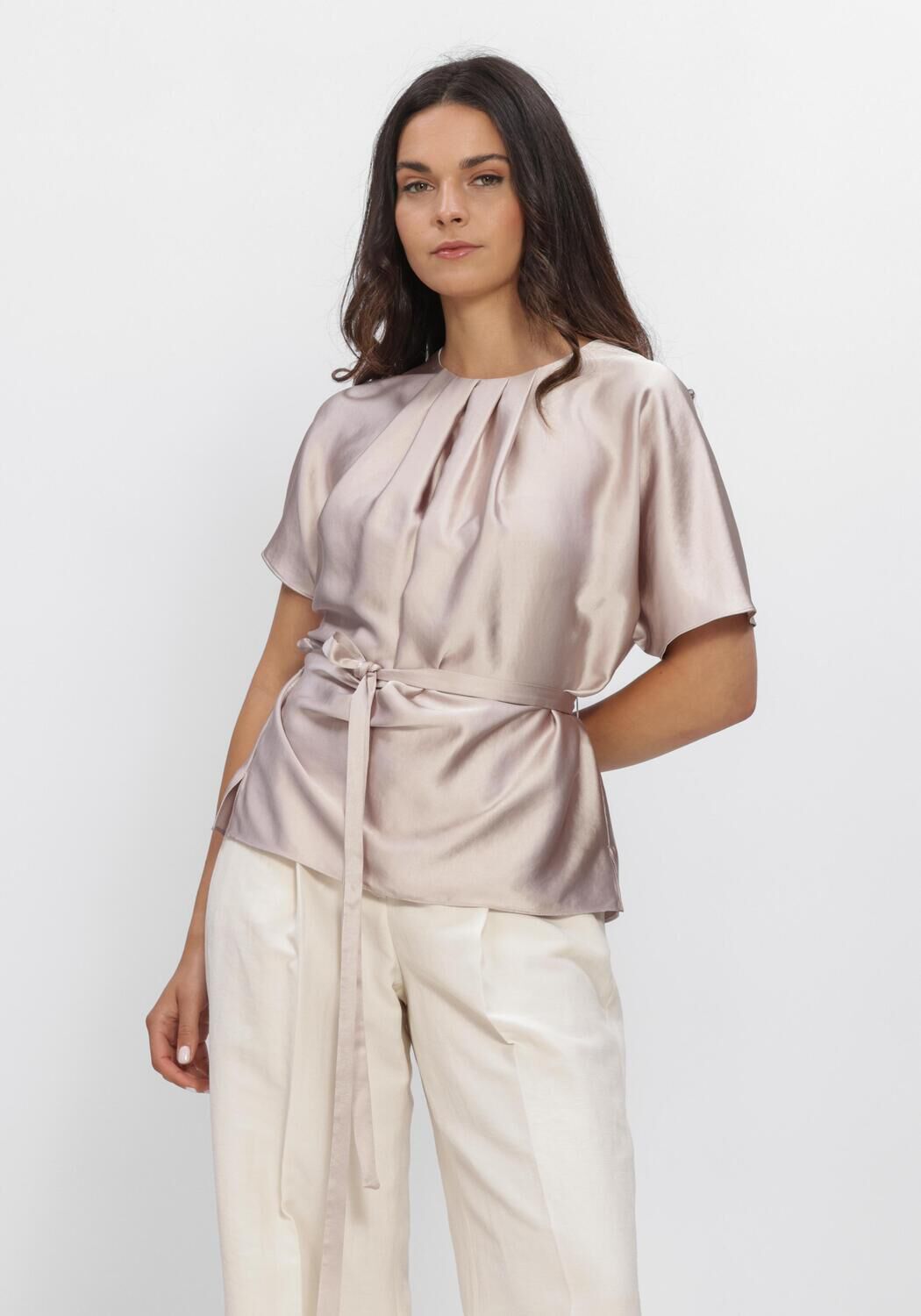 Beige NATAN Top TOP SHORT SLEEVED TOP - large