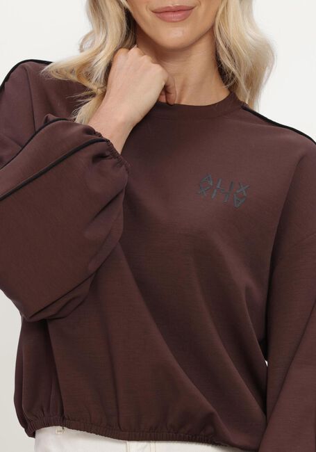 Bruine ALIX THE LABEL Truien/vesten LADIES KNITTED PIPING SWEATER - large